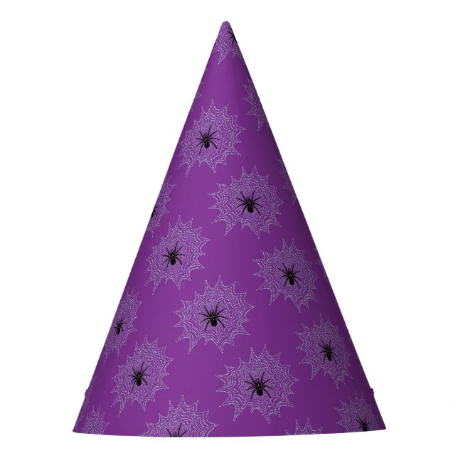 Cross spider in web party hat (Front)