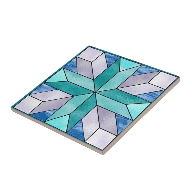 Cross Stained Glass Look Tile (Side)
