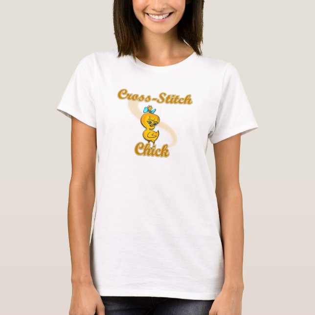 Cross-Stitch Chick T-Shirt (Front)