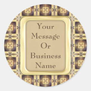 Cross Stitch Classic Round Sticker