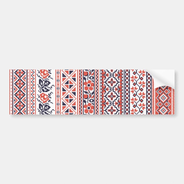 Cross-stitch design Patterns Bumper Sticker (Front)