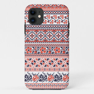 Cross-stitch design Patterns iPhone 11 Case