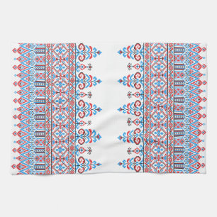 Cross-stitch design tea towel