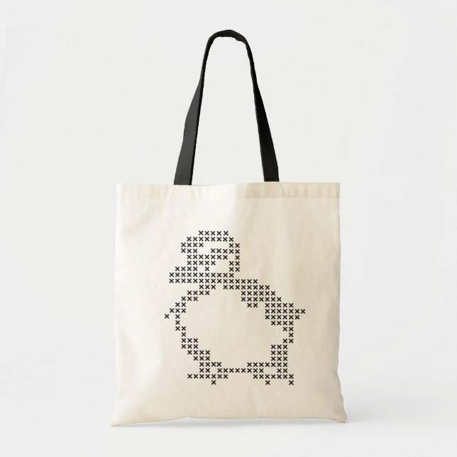 cross-stitch duckling tote bag (Front)