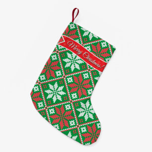 Cross-stitch XMAS design Small Christmas Stocking