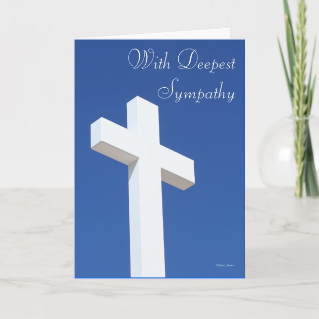 Cross Sympathy Card (Front)