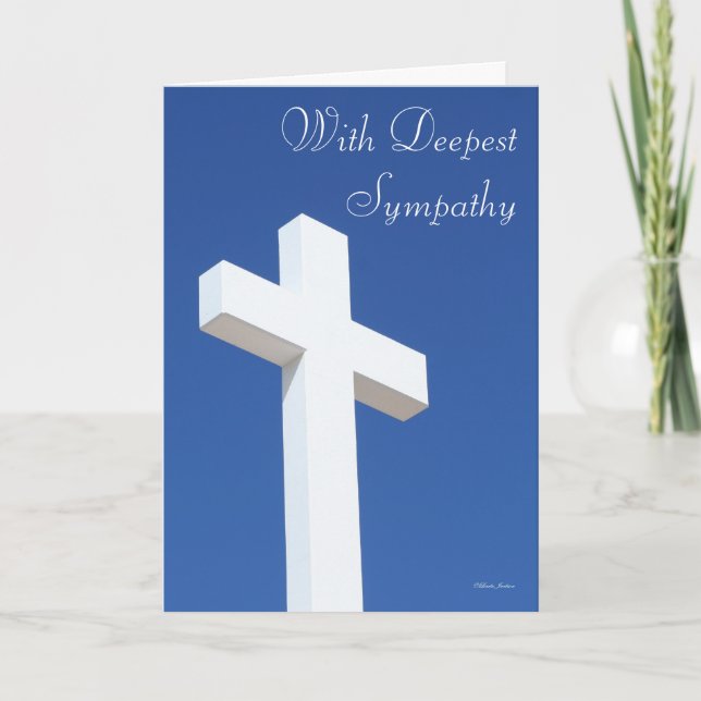 Cross Sympathy Card (Front)