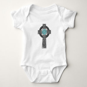 Cross-Tattoo-Design-(white) Baby Bodysuit