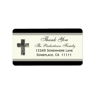 Cross Thank You Label