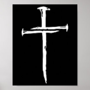 Cross Three Nails Christian Vintage 1 Cross 3 Nail Poster
