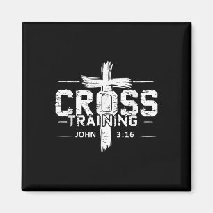 Cross Training John 3_16 Christian Faith Motivatio Magnet