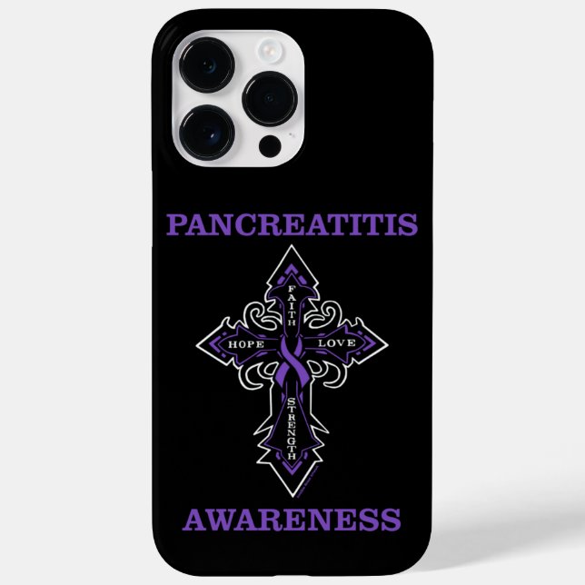Cross/Warrior...Pancreatitis Case-Mate iPhone Case (Back)