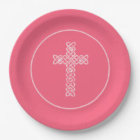 Cross Watermelon Pink Communion Baptism Christen