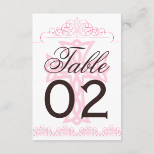 Cross Wedding Table Numbers
