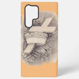 Cross with a crown and victory samsung galaxy case