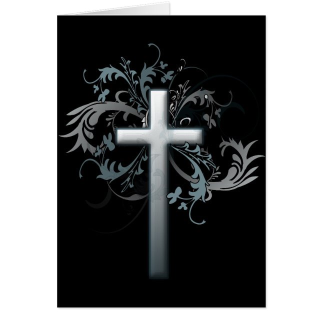 Cross with floral graphics (Front)