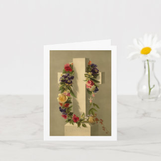 Cross with Flowers Easter Card