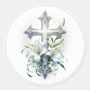 Cross with Lilies Envelope Seal