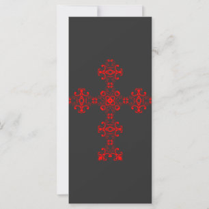 Cross with red ornament