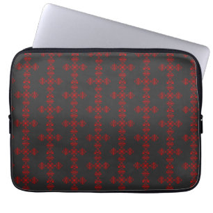 Cross with red ornament laptop sleeve