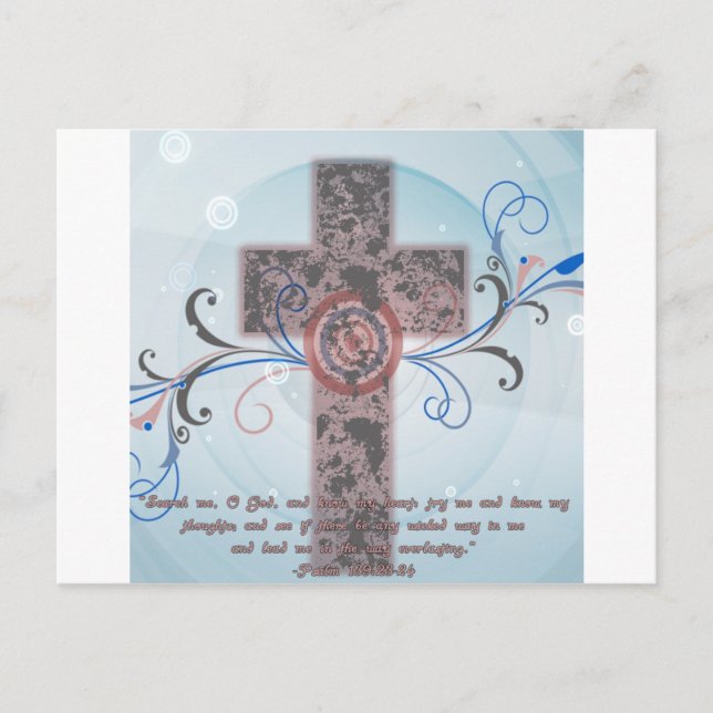 Cross with Scripture Postcard (Front)