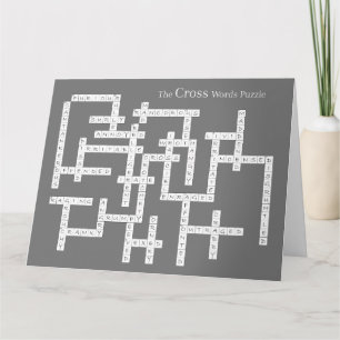 Cross Words Puzzle Semantics Humour Grey Card