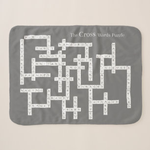 Cross Words Puzzle Semantics Humour Grey Sherpa Blanket