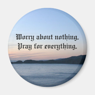 cross, Worry about nothing.Pray fo... Magnet