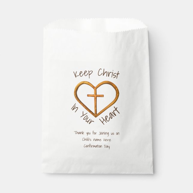 Cross Your Heart Confirmation Christian Event Favour Bags (Front)