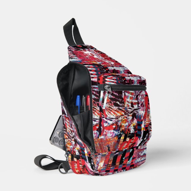 Crossbody Bag – Fragmented Pulse (Open)