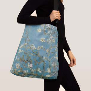 Crossbody bag with almond blossom print