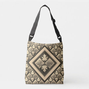 Crossbody bag with Maple leaves pattern
