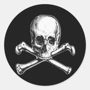 Crossbones Classic Round Sticker