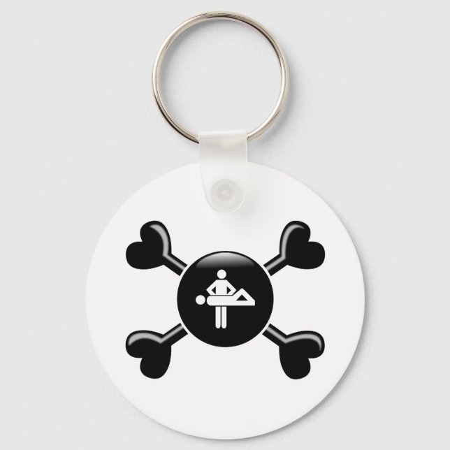 Crossbones Massage Key Ring (Front)