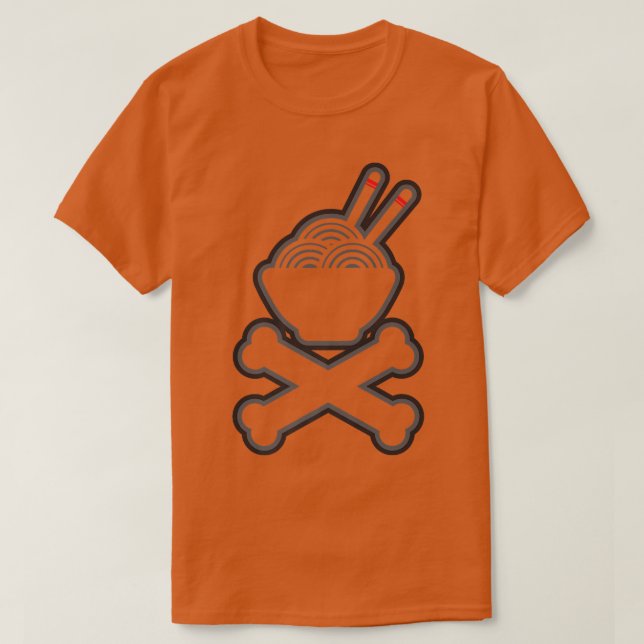 Crossbones Ramen Noodle Soup Shirt  (Design Front)