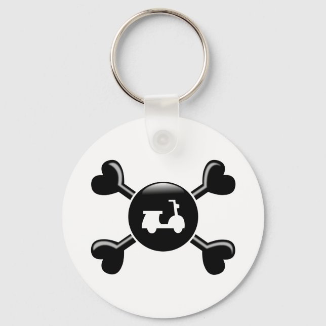 Crossbones Scooters Key Ring (Front)