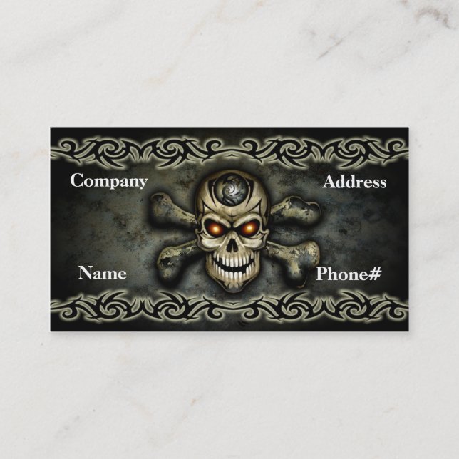 Crossbones Skull Business Card (Front)