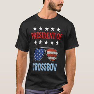 Crossbow Accessories USA Flag Crossbow Saying T-Shirt