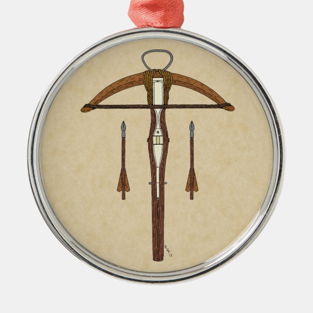 Crossbow Metal Tree Decoration (Front)