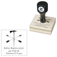 Crossed Arrows & Axe Personalised Rubber Stamp