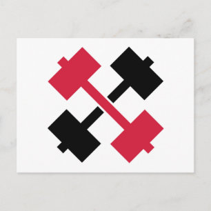 Crossed Barbells Postcard