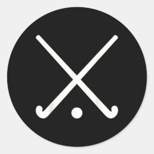 Crossed Field Hockey Sticks  Classic Round Sticker