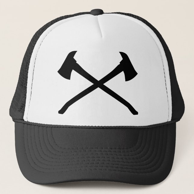 Crossed Fire Axe Trucker Hat (Front)