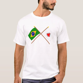 Crossed Flags of Brazil and Minas Gerais T-Shirt