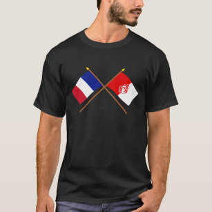 Crossed flags of France and Vendée T-Shirt
