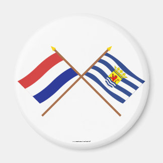 Crossed flags of Holland and Zeeland Magnet
