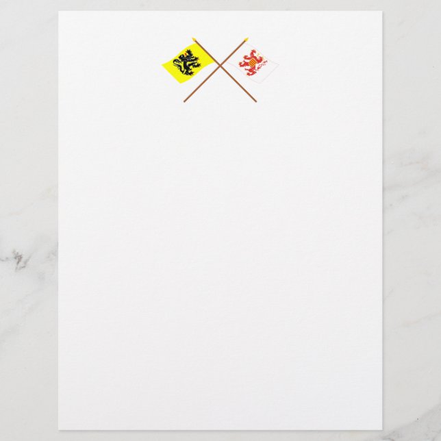 Crossed Flanders and Limburg Flags (Front)