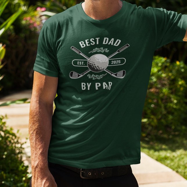 Crossed Golf Clubs & Golf Ball Best Dad By Par T-Shirt (Creator Uploaded)