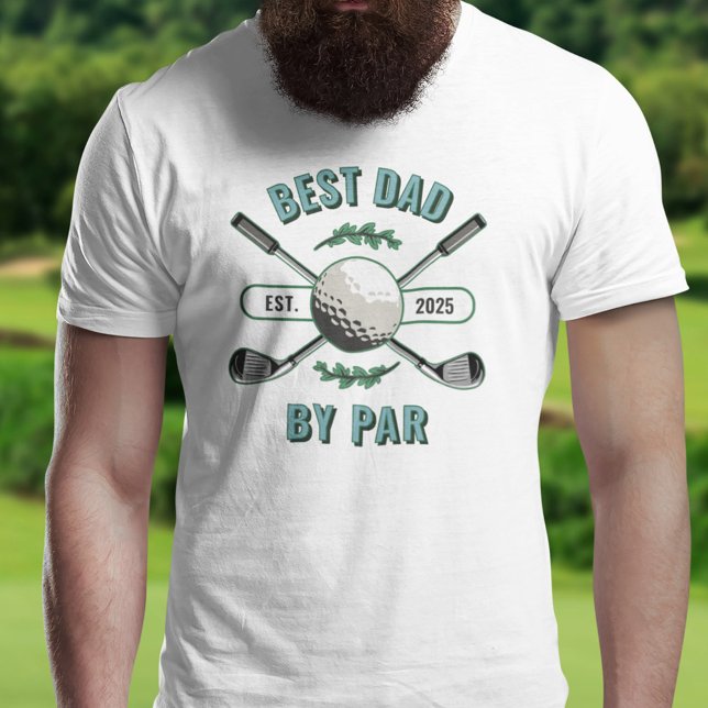 Crossed Golf Clubs & Golf Ball Best Dad By Par T-Shirt (Creator Uploaded)