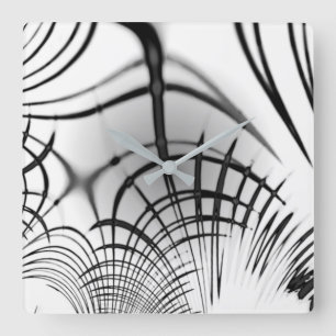 Crossed grey lines remind us of drawings of claw square wall clock